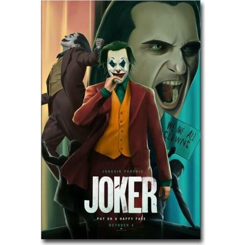 The Joker 2019 Hot Movie 2 Silk Fabric Wall Poster Art Decor Sticker Bright