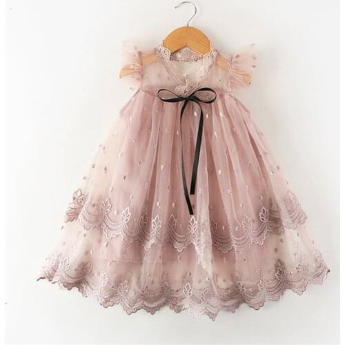Lace Girls Dress 2021 Summer Frocks Princess Kids Dresses for Girls Daily Clothes Childrens Clothing Little Girl Dress for 3-8T