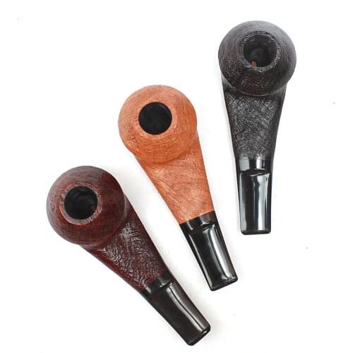 Tobacco Smoking Briar Pipe Sandblasted Finished NO Filter UFO Shape