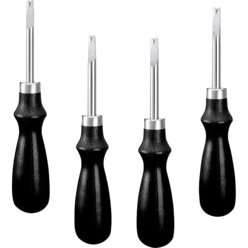 LMDZ 4pcs Leather Beveler Skiving Tool Skiving Beveling Knife Craft Edge Skiving Leather Edge Cutter Hand Craft Tool for Rounds