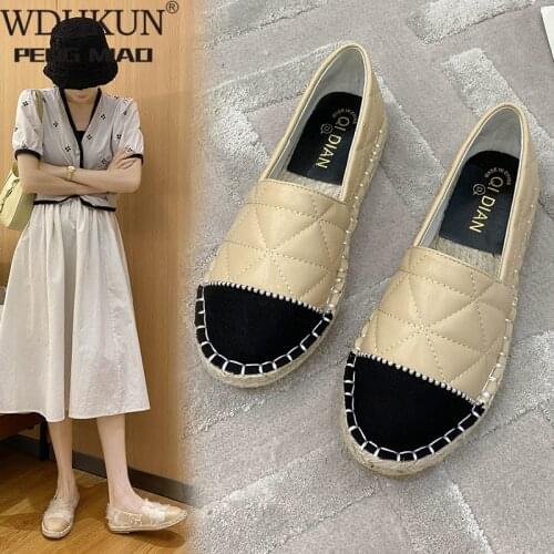 WDHKUN Autumn New Fisherman Shoes Women Flats Casual Loafers Shoes Canvas Hemp Women Shoes Comfortable Mules