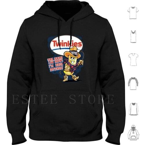 Twinkies The Return! Hoodies Long Sleeve Twinkies Hostess Lasso Cowboy Pastries Cream Filled Funny Cute