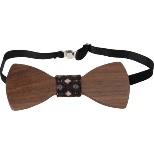 Mens Groom Wedding Party Wooden Bow Tie Tuxedo Suit Necktie Fashion Accessory