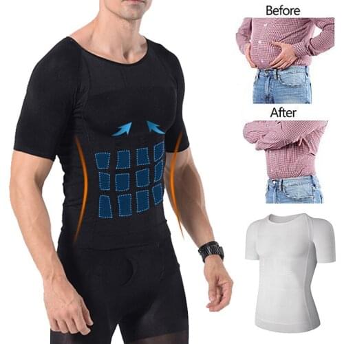 Men Slimming Shaper Posture Vest Male Belly Abdomen For Corrector Compression Body Building Fat Burn Chest Tummy Shirt Corset