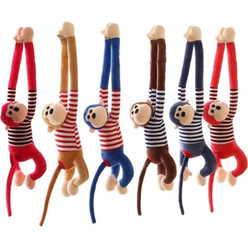 Soft Cartoon Long Arm Monkey Plush Toys Curtain Binding Comfort Playmate Kids Toys Creative Christmas Birthday Gifts Dropship