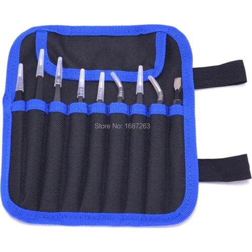 9PCS/PACK ESD Tweezers Set Stainless Steel Anti-static Precision Tweezers for Electronic Mobile Phone Repair FPV Tools Kit RC