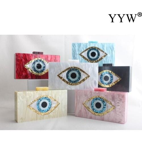 New Fashion Acrylic Clutches Bag 2021 Exquisite Luxury Eyes Purse Design For Women Ladies Wedding Party Handbag Evening Bag