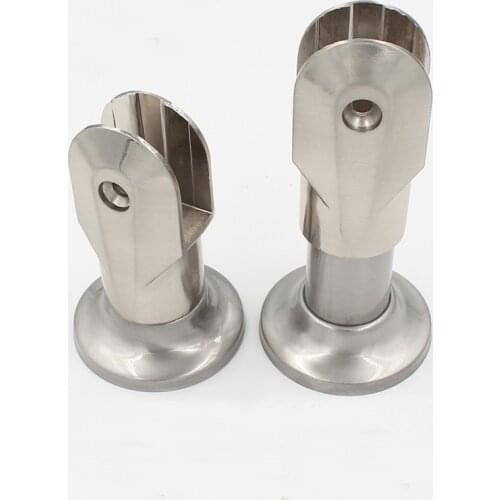 Public Toilet Bathroom Partition Hardware Accessories 304 Stainless Steel Bracing Foot Adjustable Thickened Splint Bracket 2pcs