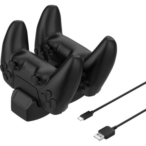 Suitable For PS5 Gamepad Charger Type-C Charging Cradle Dock Station Dual Wireless Handles Plug-in Charging Accessories Chargers