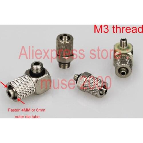 PC straight PL Elow 4 6mm VS m3 m5 m6 male thread Pneumatic Push In joint 90 degree Pu tube pipe gas connector Air Fitting