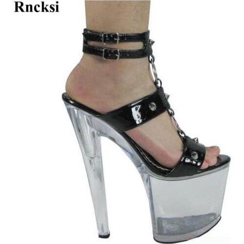 Rncksi FashionWomen New platform sexy 20cm ultra high heels Fashion sandals Night clubbing high heels Pole Dance Party Shoes
