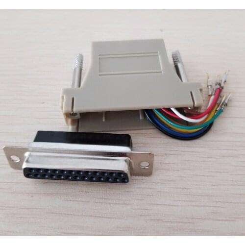 RJ45 Network Adapter Female to Parallel Port RS232/DB25 Female Adapter Converter Connector Plug