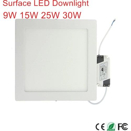 9W 15W 25W 30W Square Led Panel Light Surface Mounted leds Downlight ceiling down AC85-265V lampada led lamp with LED Driver