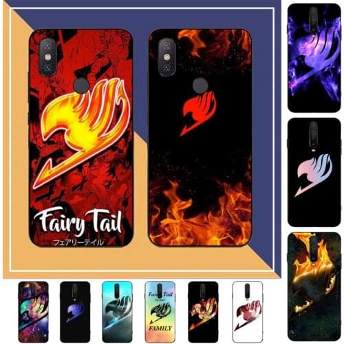 TOPLBPCS Fairy Tail logo Phone Case for Redmi Note 4 5 6 8 9 pro Max 4X 5A 9S cover