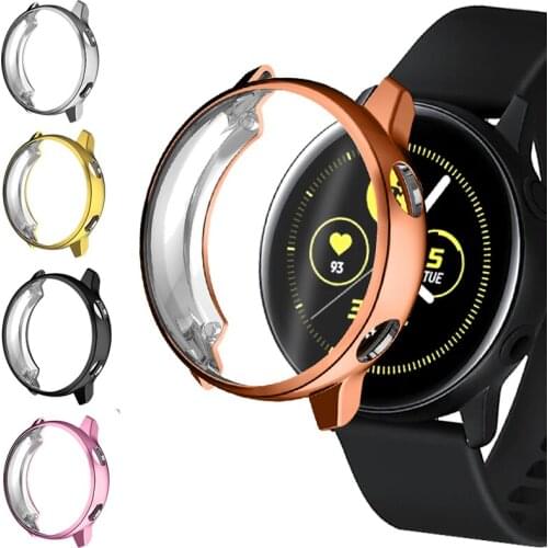 Ultra Thin Electroplate TPU Protective Watch Case Cover Protector case For Samsung Galaxy Watch Active 2 40 44mm