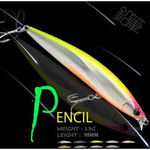 WALK FISH 98MM 13G Pencil Fishing Lure Floating Lures Minnow Japan Artificial Hard Bait Fishing Accessories Fishing Tackle