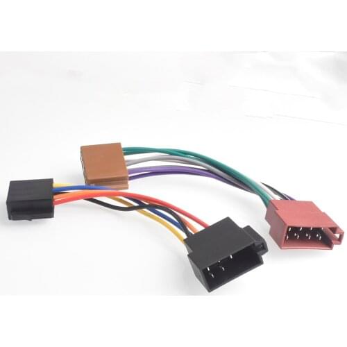 1Pair Car ISO Radio Plug Adapter Wiring Harness