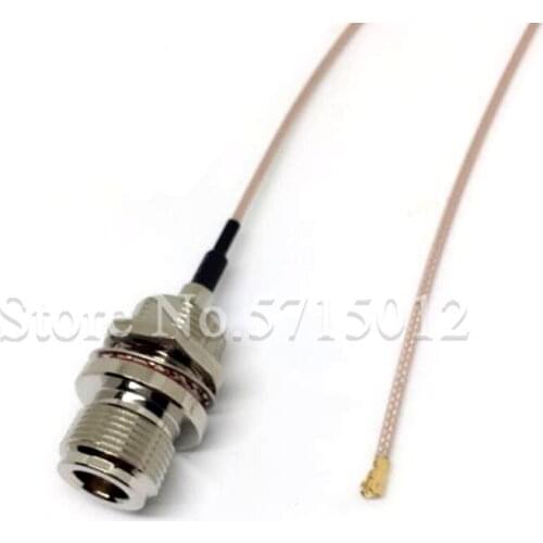 1pcs IPEX/N-KY RF Connecting Wire IPEX Turn to Double Nut Waterproof N Famale Head Connector 20cm Antenna Cable