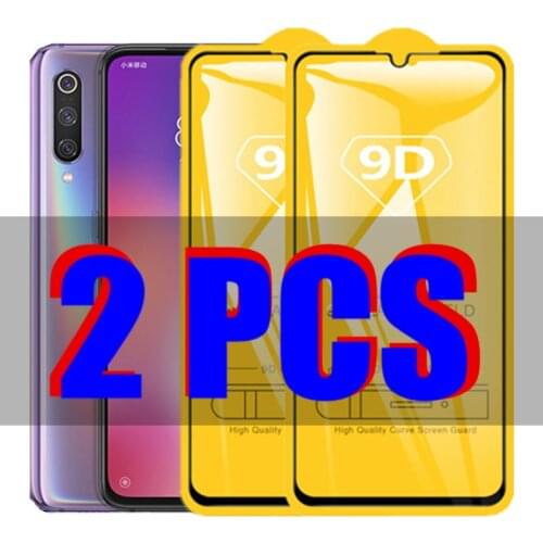 2Pcs 9D Glass for Xiaomi Mi 9 Protective Glass on the for Xiomi Mi 9 mi9 xiaomi9 9 SE Lite 9se Screen Protector Film