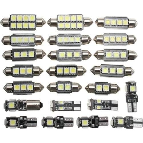 23Pcs LED Car Interior Light e Trunk Map License Plate Lamp Bulb Kit