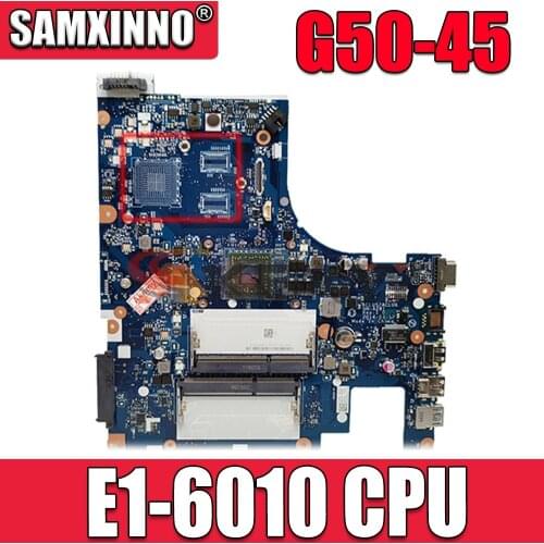 Akemy BRAND NEW ACLU5 ACLU6 NM-A281 For lenovo ideapad G50-45 15 Inch laptop motherboard E1-Series E1-6010 CPU Mainboard WORK