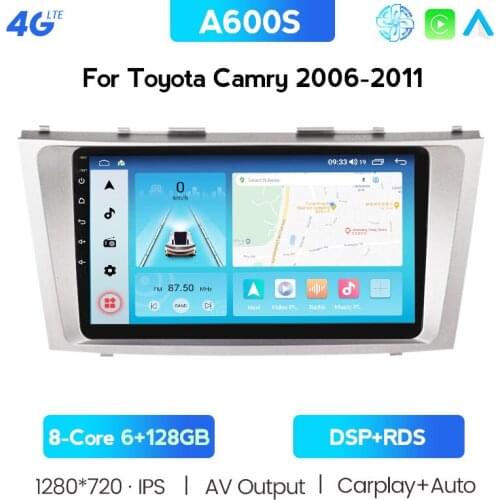 Car Radio Multimedia Player For Toyota Camry 40 2006-2011 Auto Radio 2Din Android 10 GPS Navigation Tape Recorder Stereo Carplay