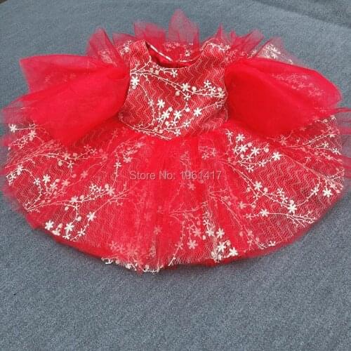 Baby Flower Dress Lace Princess Gown Summer Infant Birthday Dress Christmas Party Dress Newborn Girl Lace Clothes