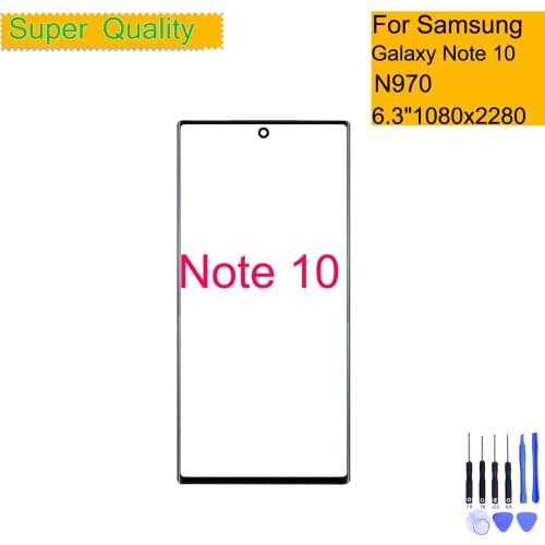 For Samsung Galaxy Note 10 LCD Front Touch Screen Glass Outer Lens Replacement N970F N970F N970DS N970U N970W N9700 N970N Glass