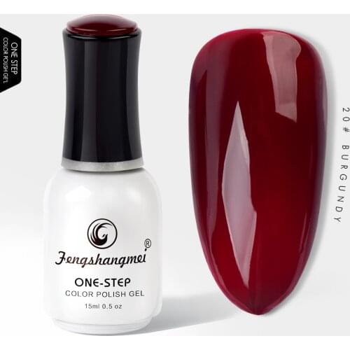 Fengshangmei 15ml One Step Gel Nail Polish 3 in 1 Gelpolish Soak Off Fashion Lak Friendly Use DIY Varnishes