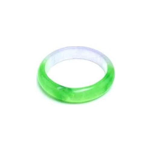Fine jewelry Authentic Burmese emerald ice species floating green jade braceletsemi-white and semi-green bangle