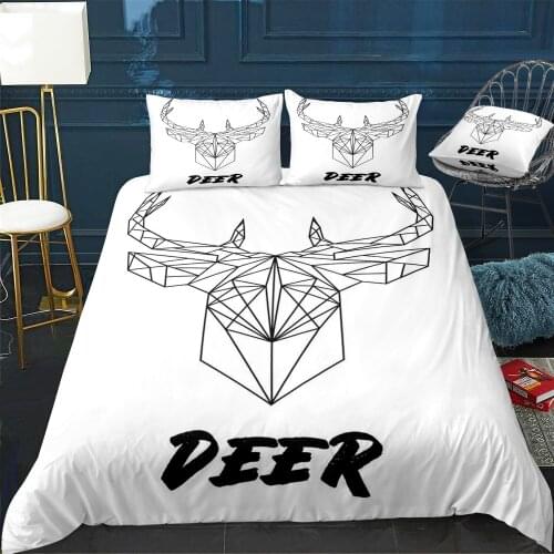Geometric DeeR Bedding Set For Bedroom Soft Bedspreads For Double Bed Home Duvet Cover Quality Quilt Cover+Pillowcasex2