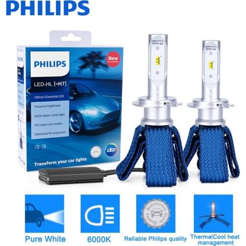 Philips LED Kit 6000K 12V H7 Headlight 160% More Brightness H11 H4 9005 9006 9012 H1R2 HB3 HB4 Car LED Original Bulbs 11972UEX2