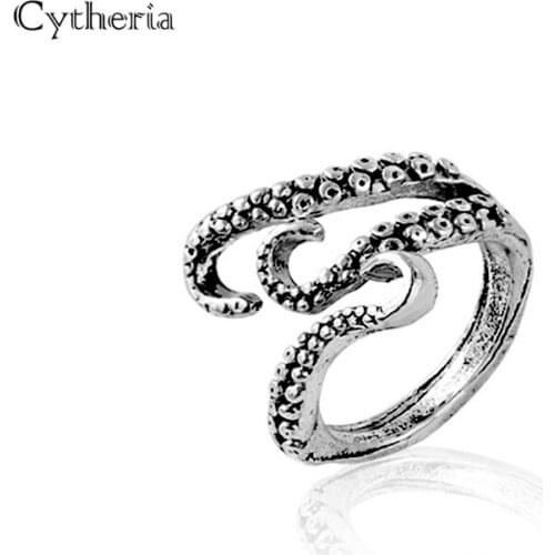 Creative unique designer Marine life Octopus foot rings Adsorption Sea Monster Ring men Squid claws Ring Jewelry rings