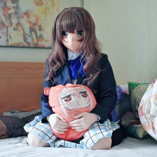 KRM507) Handmade Female/Girl Resin 3/4 Head Japanese Cartoon Character Cosplay Kigurumi Mask Crossdresser DOLL