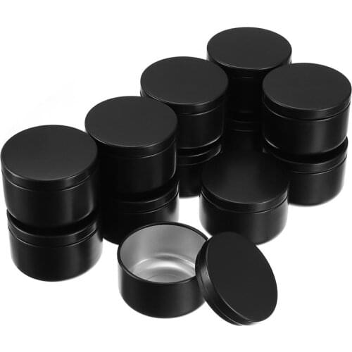 12pcs Round Metal Candle Tin Candle Container Empty Storage Box Candle Jars For DIY Salves Skin Care Beauty Samples