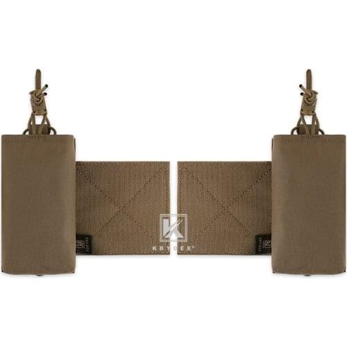 KRYDEX Tactical Radio Magazine Pouch Chassis Expander Storage For MK3 MK4 Micro Fight Chest Rig Plate Coyote Brown 2PCS/Set