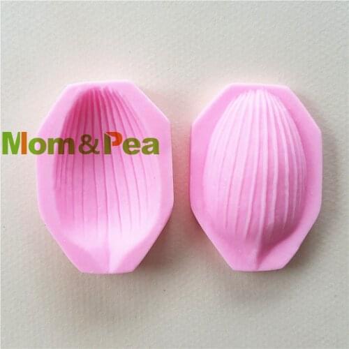 Mom&Pea 1143 Free Shipping Petal Shaped Press Silicone Mold Cake Decoration Fondant Cake 3D Mold Food Grade Pink