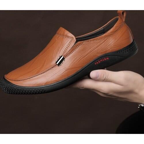 Men Genuine Leather Shoes Casual Men Loafers Shoes Comfortable Quality Men Flats Breathable Men Shoes Moccasins 2020 New