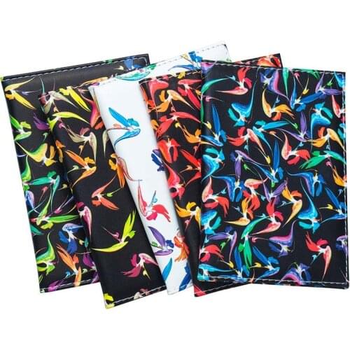 6 Colors Colorful Birds Travel Accessories Passport Holder PU Leather Travel Passport Cover Case Card ID Holders 14cm*9.6cm
