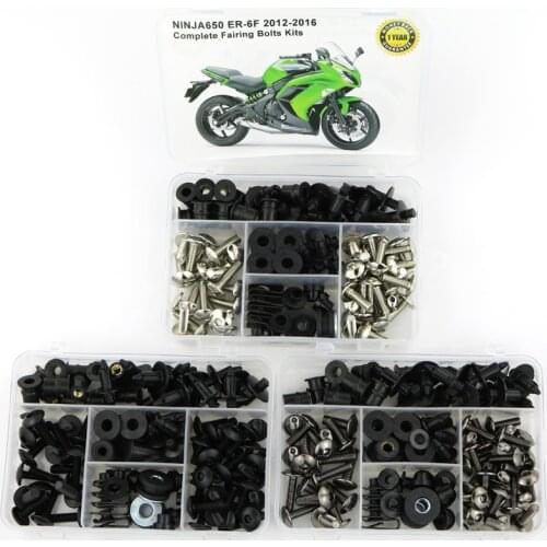 Fit For Kawasaki Ninja 650 ER-6F ER6F 2012 2013 2014 2015 2016 Full Fairing Kit Motorcycle Steel Screws Nuts Fairing Clips