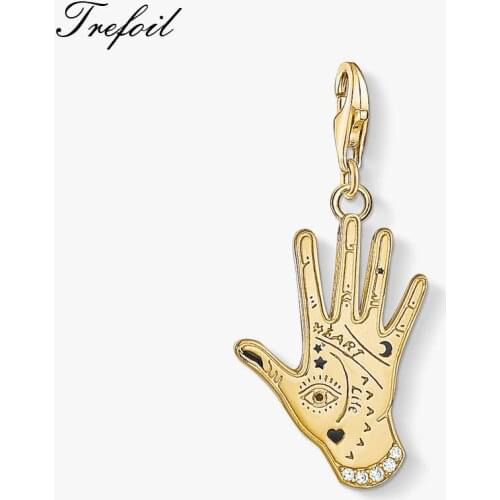 Vintage Hand Charms Penda,2019 Summer Fashion Jewelry 925 Sterling Silver Gift For Women Men Boy Girls Fit Bracelet Necklace