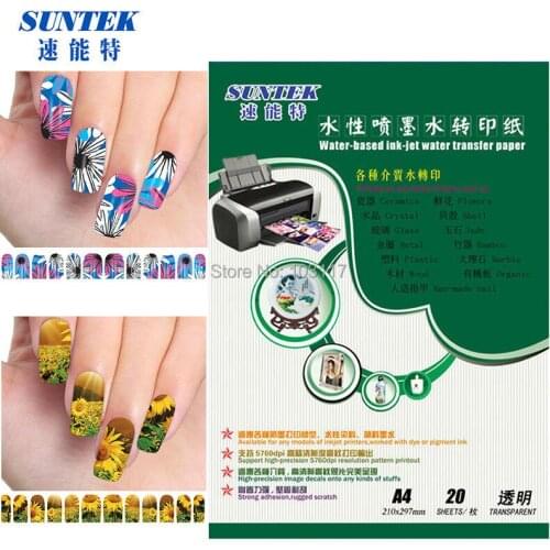 Transparent Inkjet Water Transfer Decal Paper for Nail