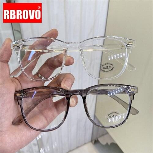 RBROVO New Blue Light Glasses Frame Women 2021 Vintage Eyeglasses Frame Women/Men Clear Lens Glasses Fashion Luxury Eyewear Men