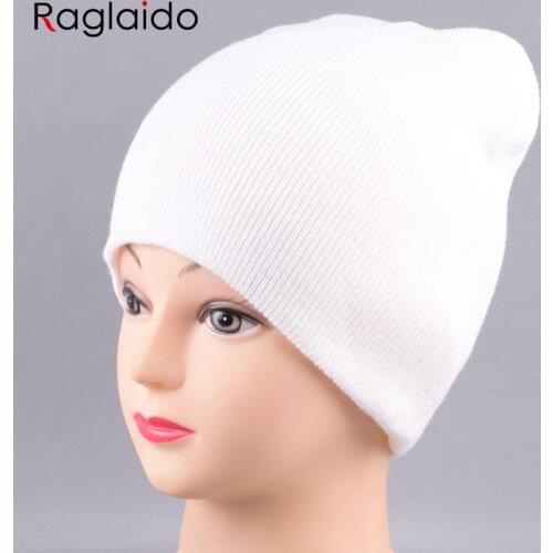 Skullies Beanies for Men Women Unisex spring double layer warm hats cotton white black headwear autumn knitting hat LQJ01319