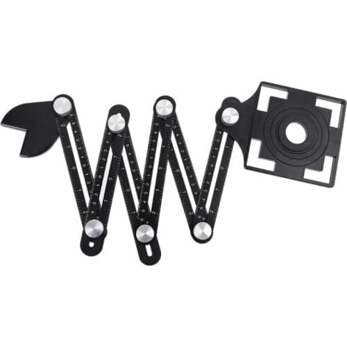 Tile Opening Locator Paving Floor Tiles Folding Rule Angle Finder Measuring Ruler 6-Side Template Tool