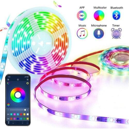 Led Strip Light Bluetooth Flexible Music Lamp Desk Screen Tv Background Room Lighting 5050rgb App Control