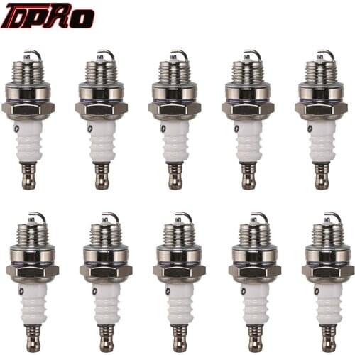 TDPRO 5Pcs/10Pcs Lawn Mower Ignition Spark Plug For 2-Stroke 47cc 49cc 66cc 80cc Mini Moto Racing Pocket Quad ATV Dirt Pit Bike