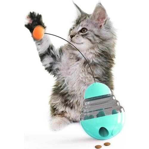 Pet supplies tumbler cat toy leakage ball funny cat stick toy ball since hi artifact Super cute cats don't leak toys and pet toy