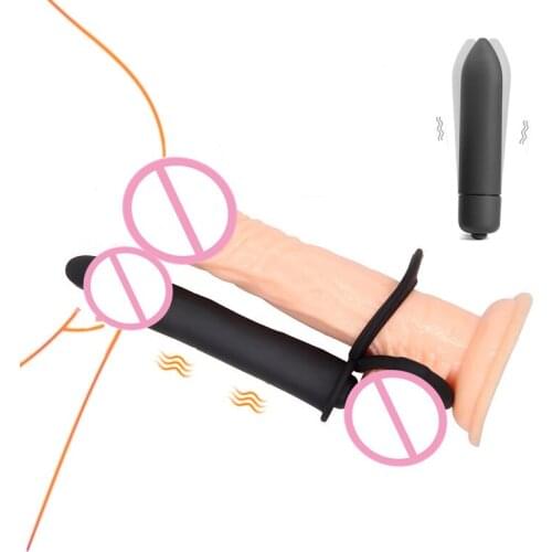 Double Penetration Vibrator 10 Speed Silicone Penis Anal Dildo Vibrator Penis Anal Plug G Spot Vibrator Intimate Adult Sex Toys