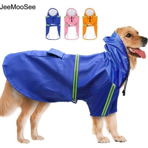 Dogs Raincoat Waterproof Dog Coat 5 Colors Jacket Reflective Dog Raincoat Clothes For Small Medium Large Dogs Labrador S-5XL